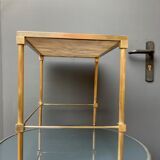 Table d'appoint en marbre et laiton
