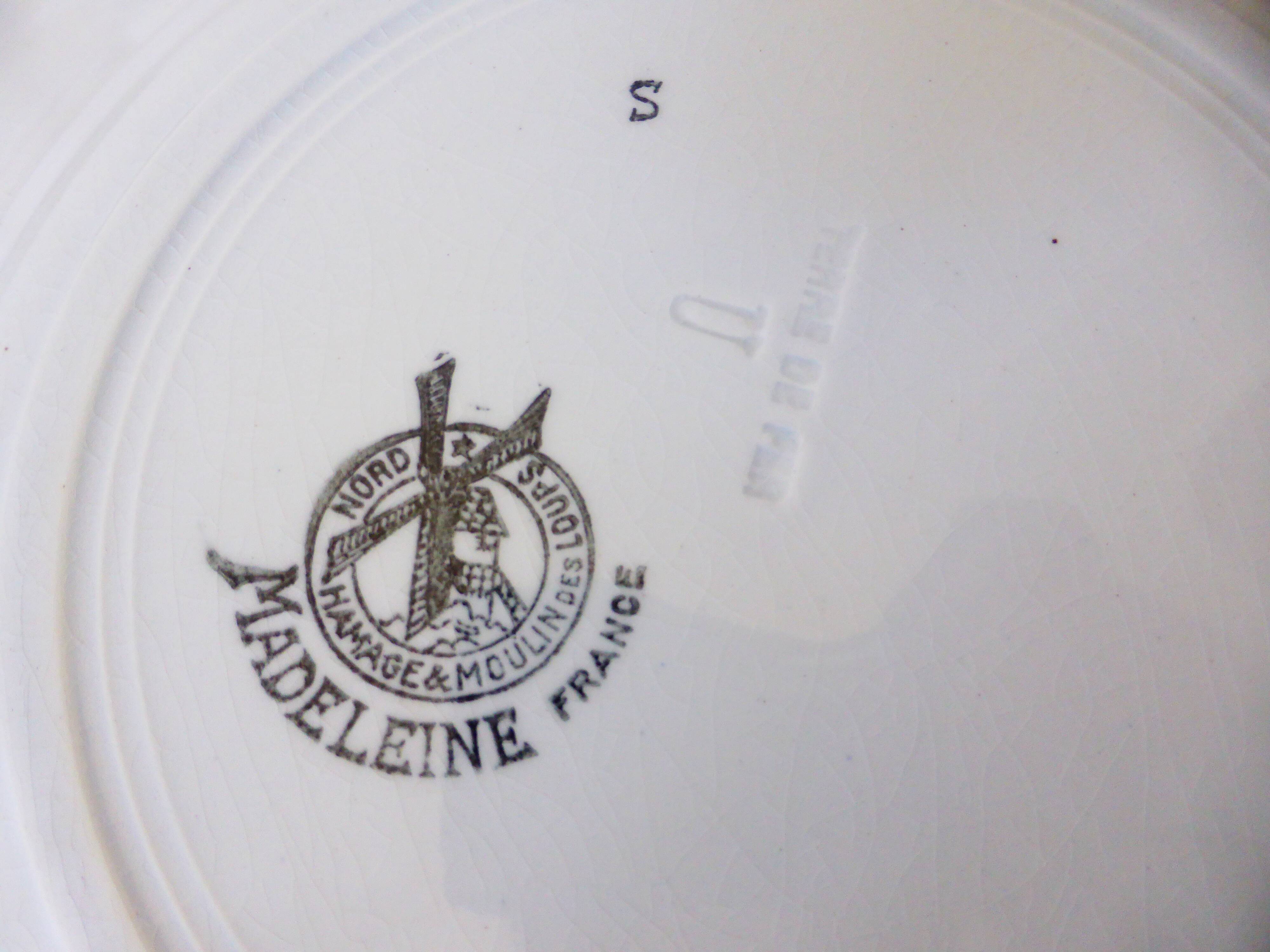 4 flat plates made of ironstone from Moulin des Loups and Hamage 2106193