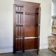 Dark wood folding bookcase 4 shelves