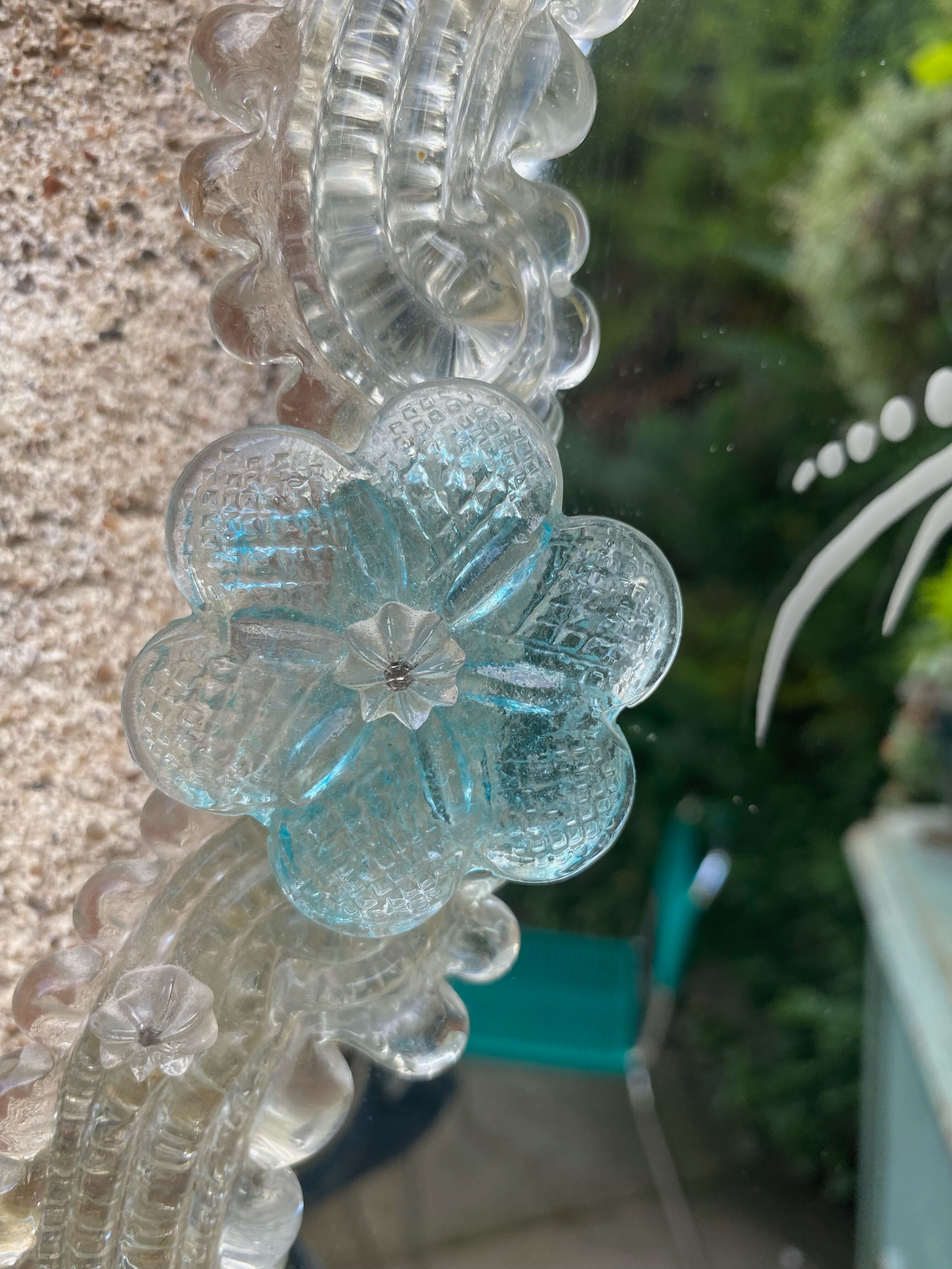 Venetian mirror Murano 1950 53x58cm