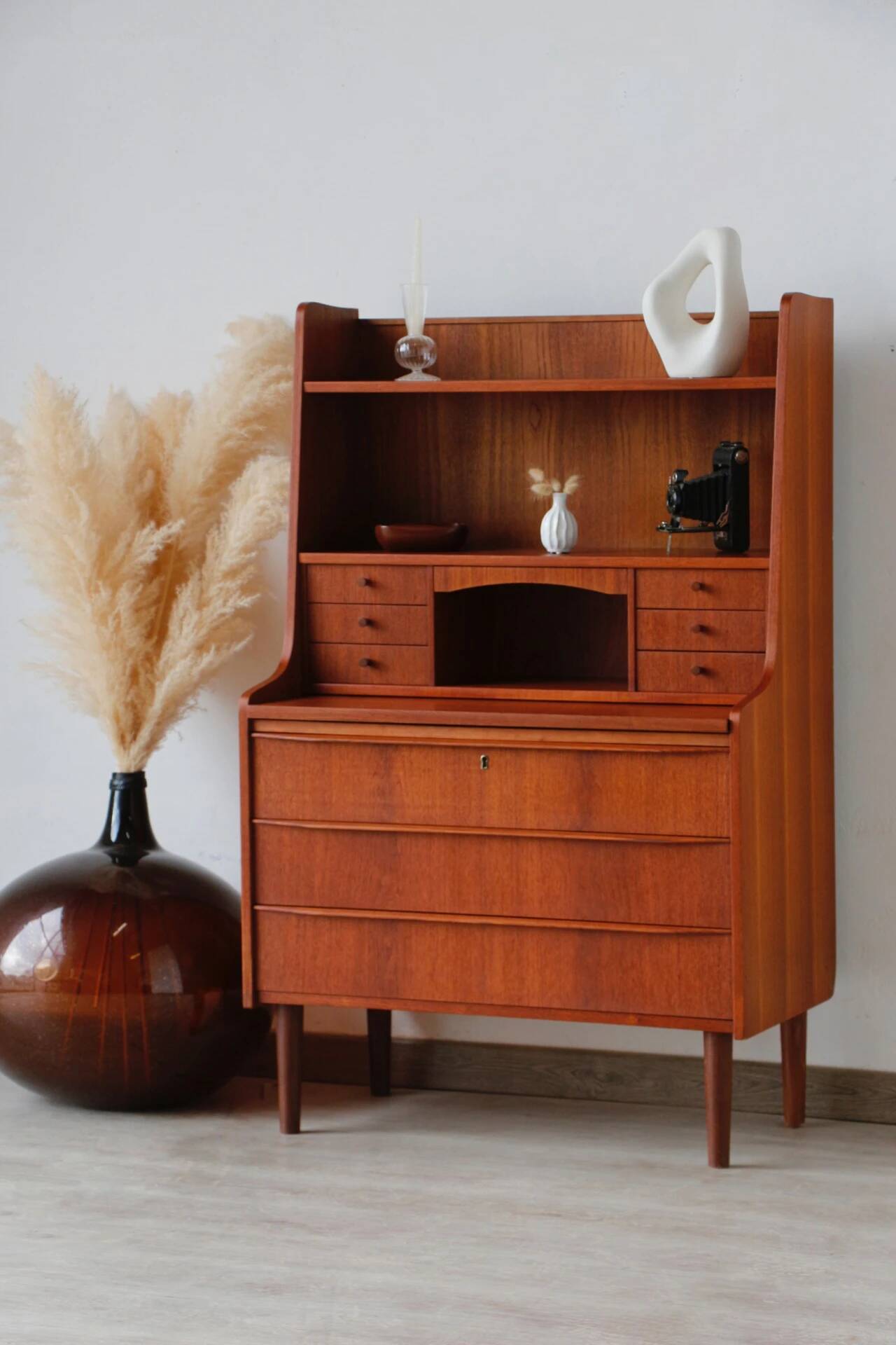 Vintage 1960s Scandinavian teak secretary | Denmark