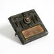 A set of solid 1970s Brutalist pull handles with letter slot and doorbell