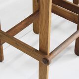 Vintage wooden bar stools 1960, set of 4