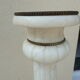 Antique luminous alabaster and bronze column