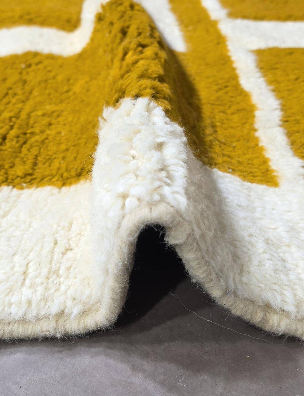Modern Berber Rug Mustard - 230 x 157 cm