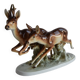 Vintage Porcelain Sculpture Roe Deer and Doe, by Royal Dux, 1960's.