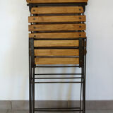 Vintage folding chairs and stool set