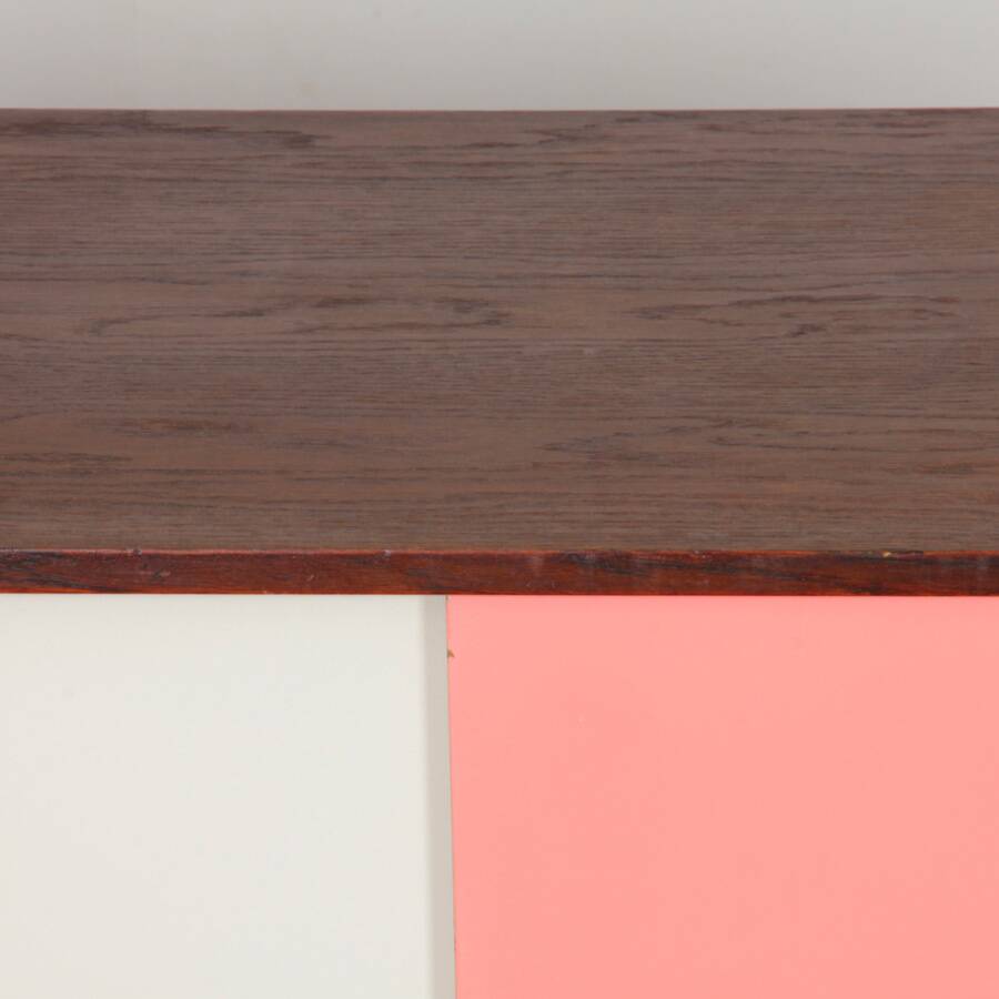 Vintage dark oak chest of drawers by Jiri Jiroutek, model U-452, 1960s