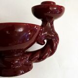 Pair of earthenware candlesticks