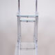 unusual bauhaus style chrome étagère, flower stand, glass, czechia, 1930s