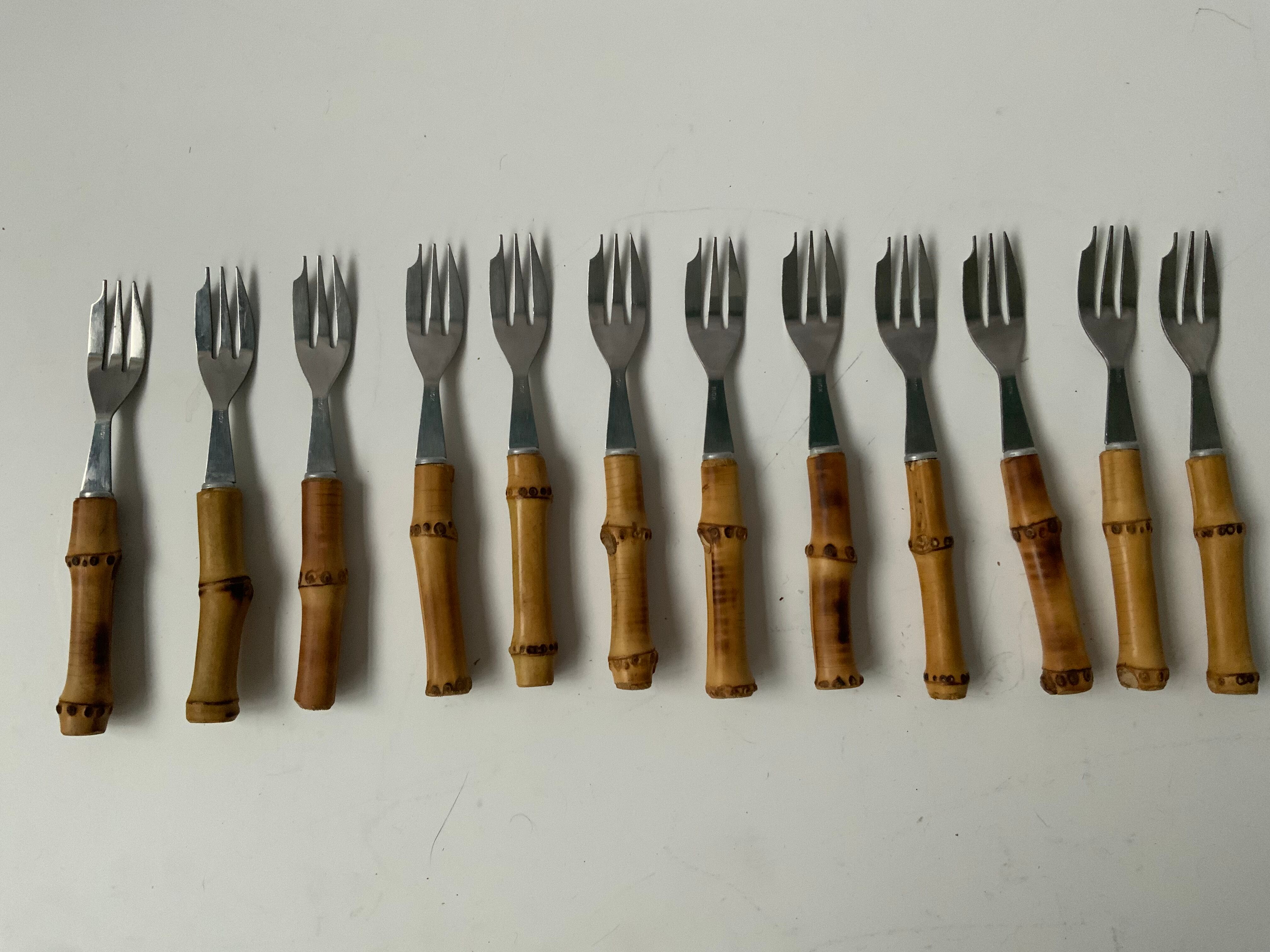 Vintage bamboo forks