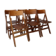 Lot de 6 chaises pliantes scandinaves 1960