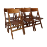 Set of 6 Scandinavian folding chairs 60's