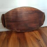 Wooden tray Art Deco mirror tray signed Germonde
