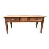 Antique farmhouse table with 3 drawers