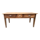 Antique farmhouse table with 3 drawers