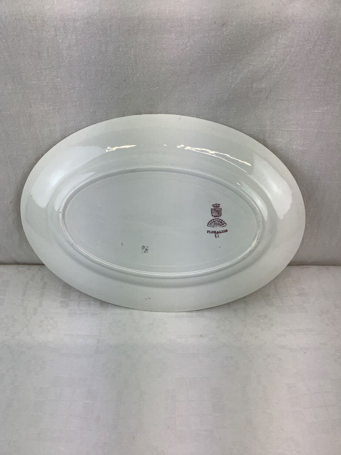 Old artisanal dish made in France Digoin