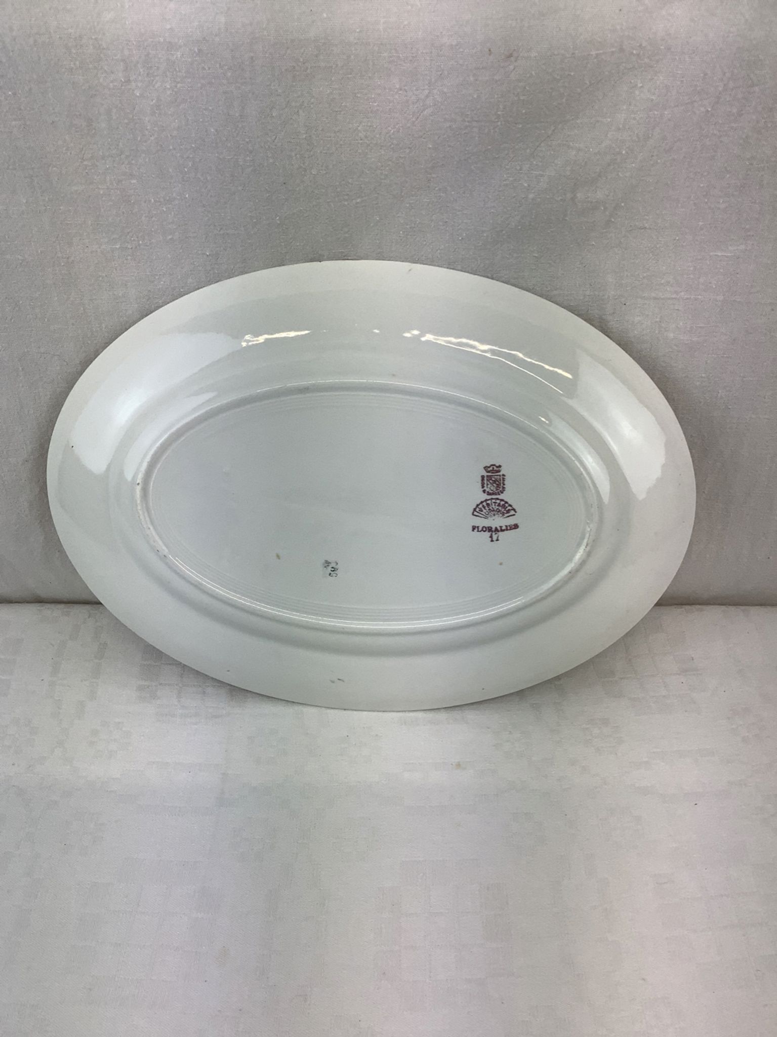 Plat ancien artisanal made in france digoin