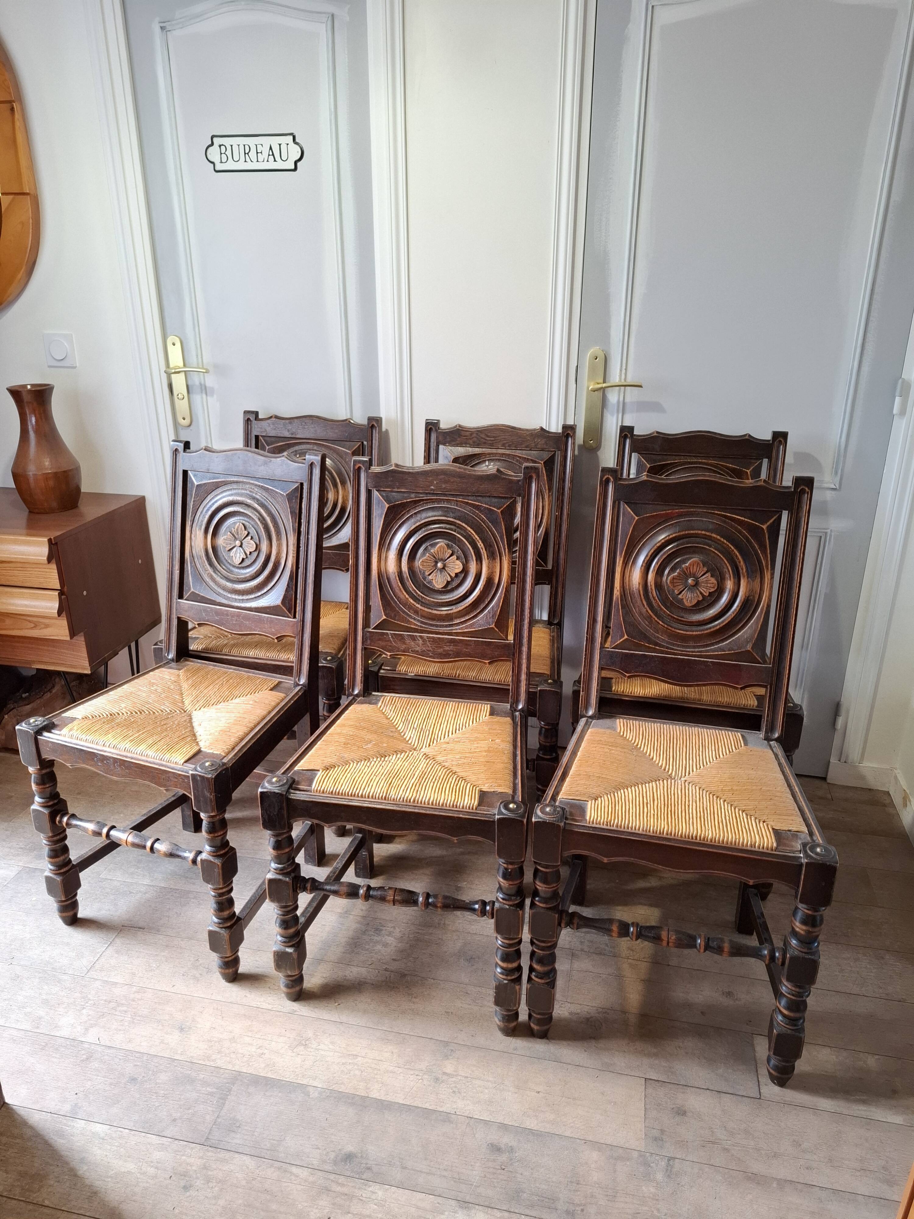 6 Arts and Crafts chairs