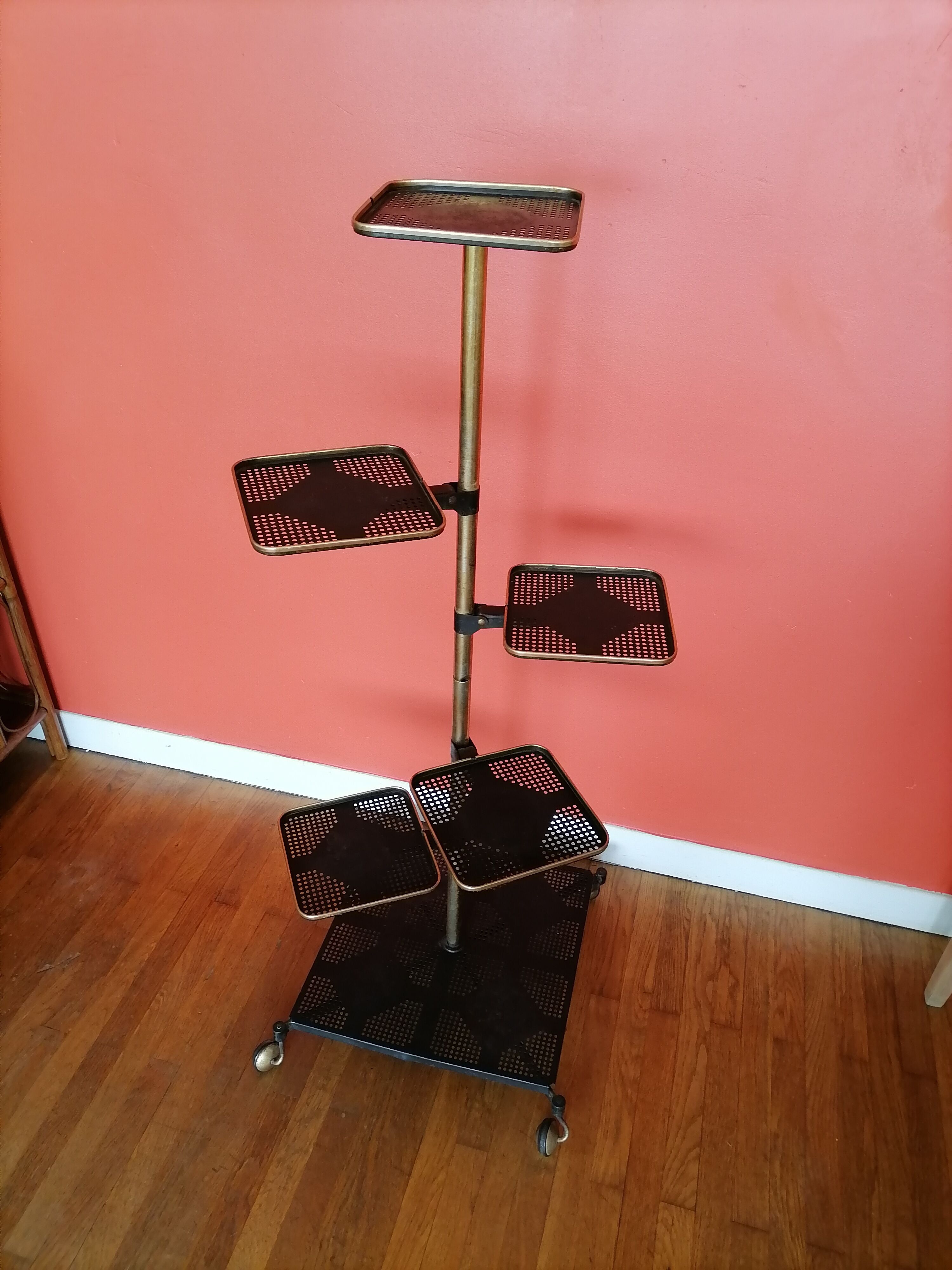Plant holder kovona metal black and gold