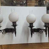 Paire d'appliques mural en fer