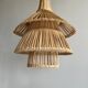 Suspension ou luminaire en rotin en forme de lanterne asiatique