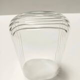 Rectangular Transparent Murano Glass Vase by Carlo Moretti, Signed, Italy 1990s