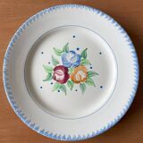 6 old flat plates in Longchamp earthenware