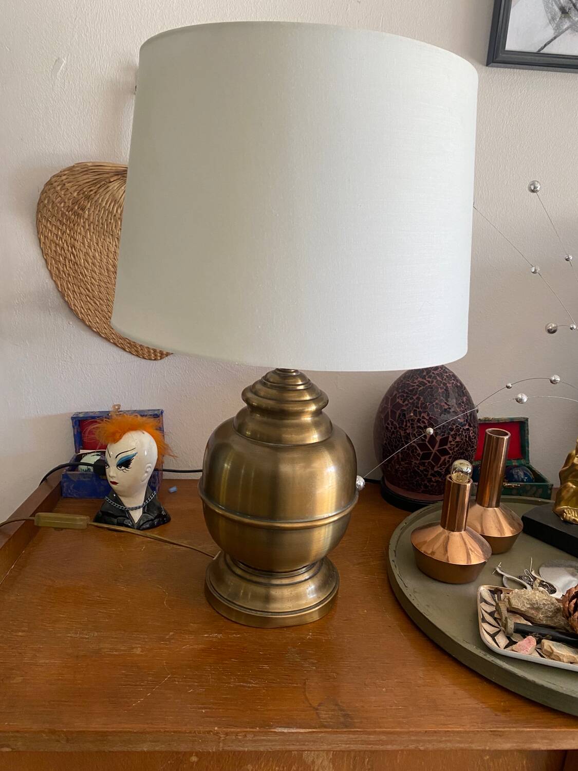 Gold metal lamp
