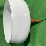 Danish teak and enamel hanging lamp, 1970s
