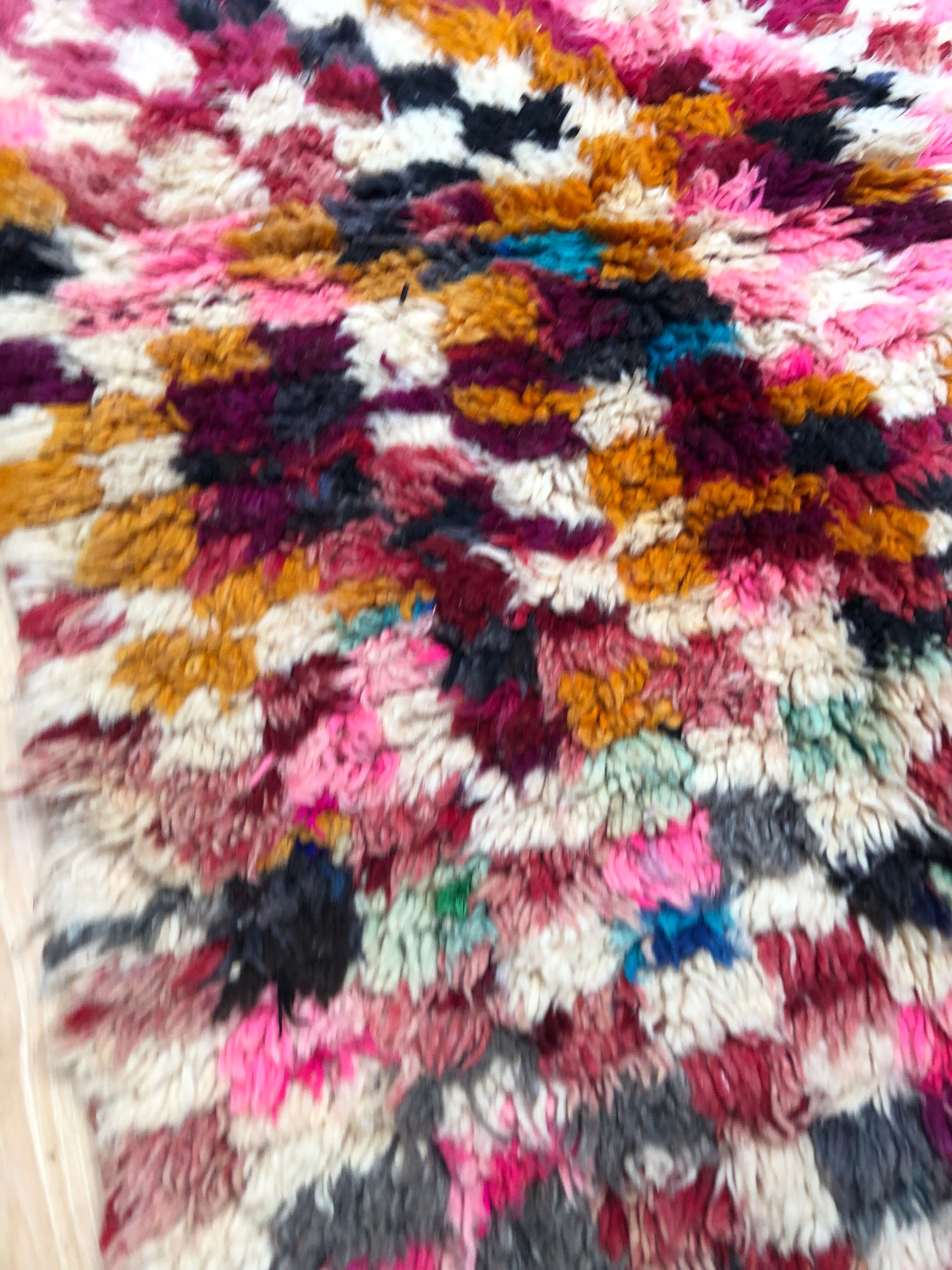 Moroccan Berber carpet Boujaad colorful 1.36x0.9m