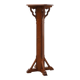 Art Deco oak pedestal with pierced brackets and cross base, Belgium 1920s