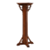 Art Deco oak pedestal with pierced brackets and cross base, Belgium 1920s