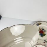 Set of 4 flat plates "Agreste", Sarreguemines, first half of the 20th century.