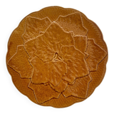 Round earthenware dish with vine leaves, Gien creation, Primefleur vintage