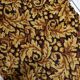 1960s German acrylic runner with gold and brown foliate 2.2' x 10.9' - 1C1288