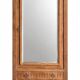 Antique walnut bonnetière with bevelled mirror.