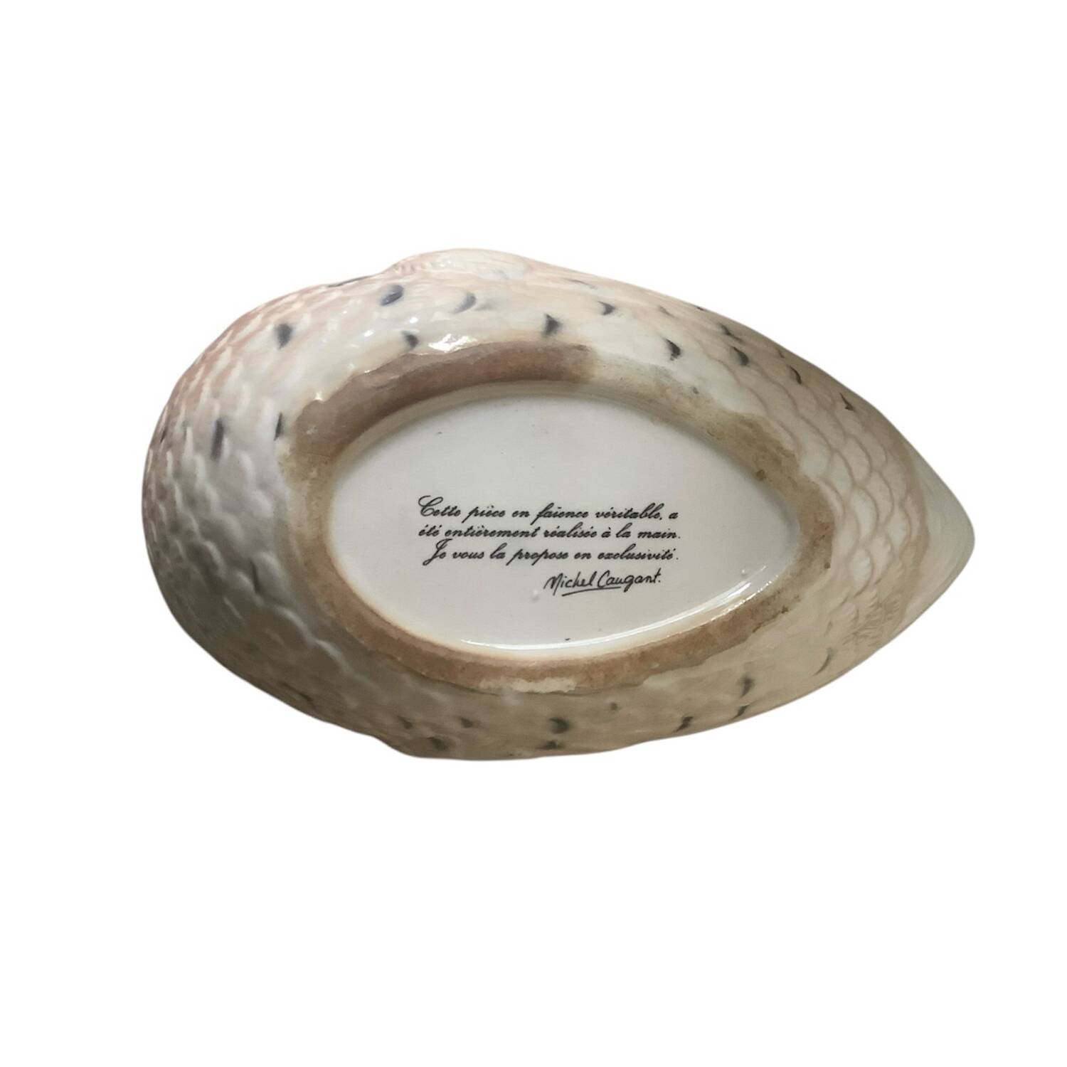 Ceramic terrine signed Michel Caugant