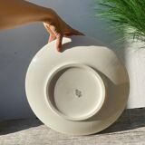Large white and gold porcelain salad bowl from Lunéville