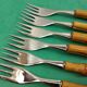 Set of 7 cutlery with bamboo sleeve dessert