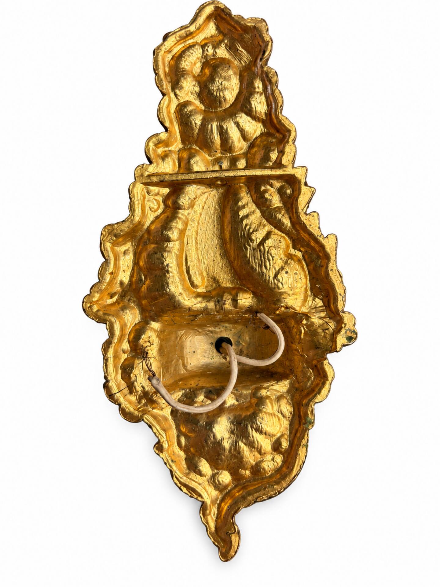 Paire d’appliques murales à 2 feux – Style Rocaille / Louis XV – Bronz