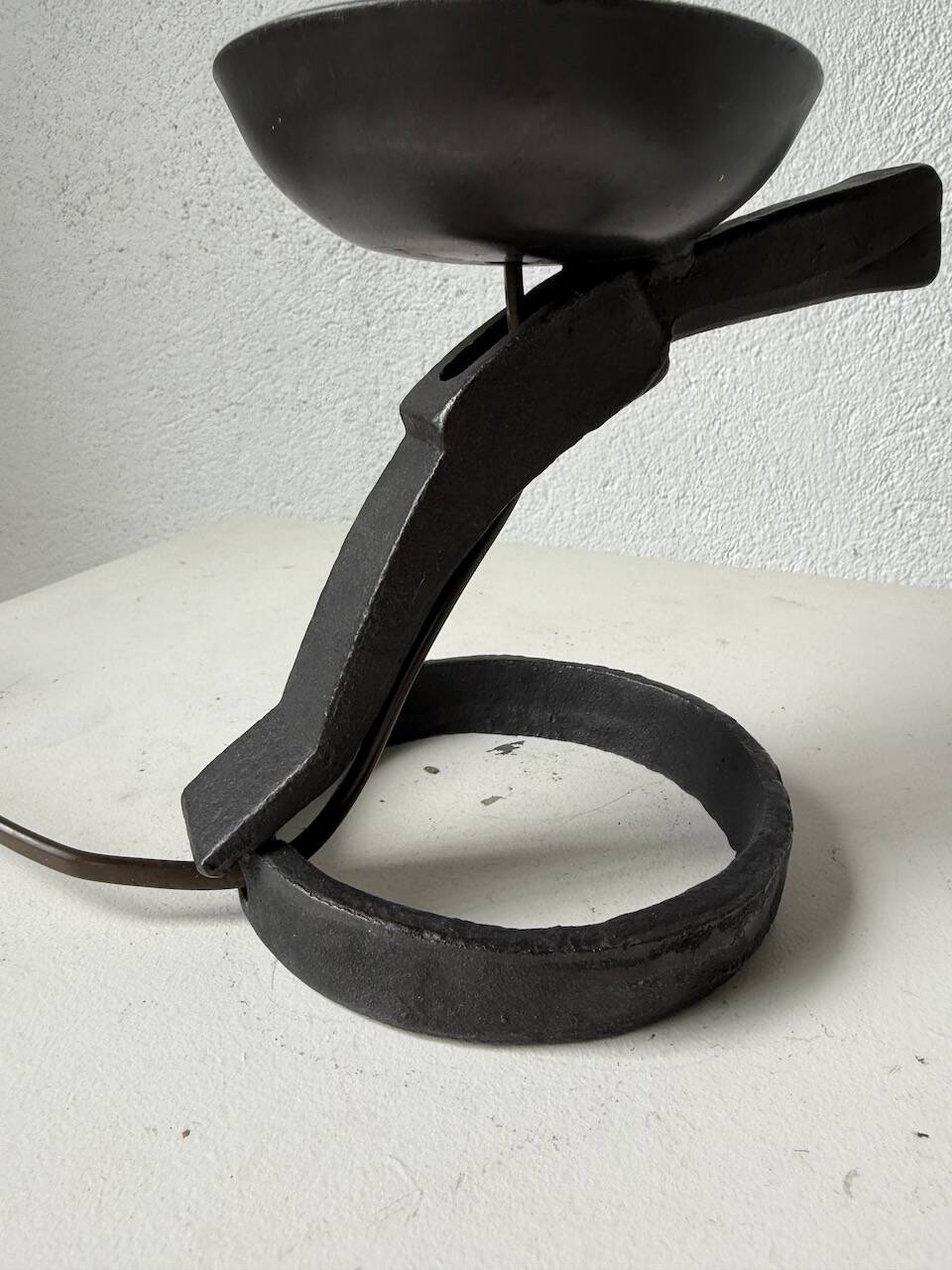 Brutalist metal lamp from the 50s