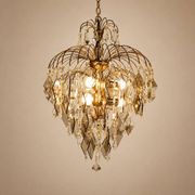 Hollywood Regency crystal and glass chandelier, 1970s