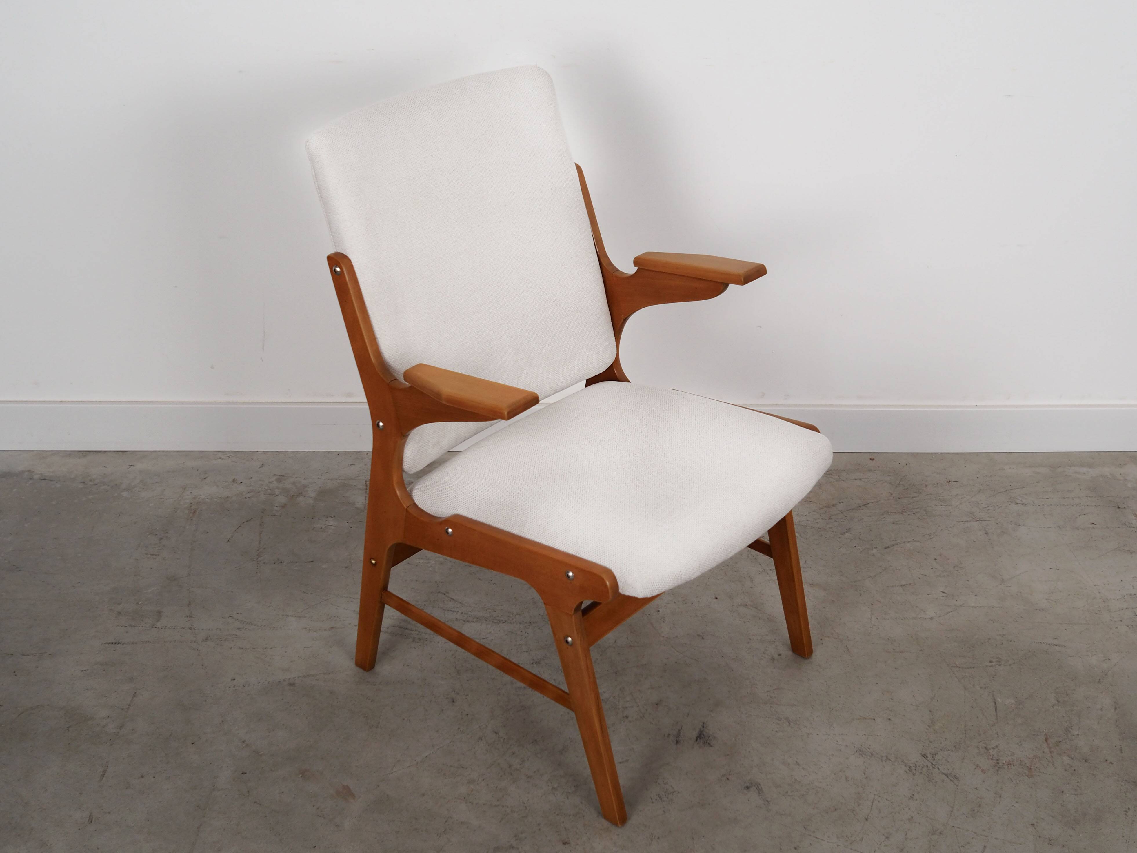 Beech armchair, scandinavian design, 1960s