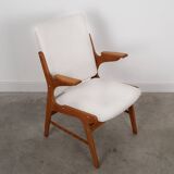 Beech armchair, scandinavian design, 1960s