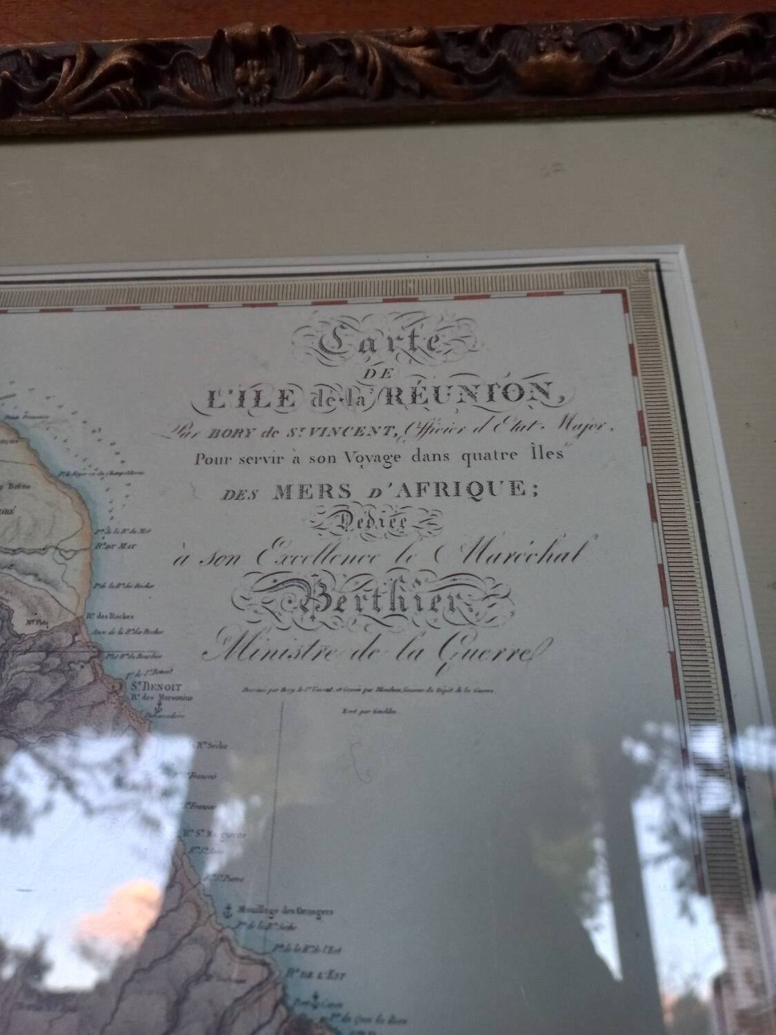 Tableau carte île de la Réunion