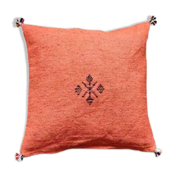Coussin marocain orange en coton — Beyit