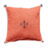 Moroccan orange cotton cushion