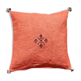 Coussin marocain orange en coton