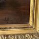 Oil on canvas of a still life with pears 1911, antique framed painting